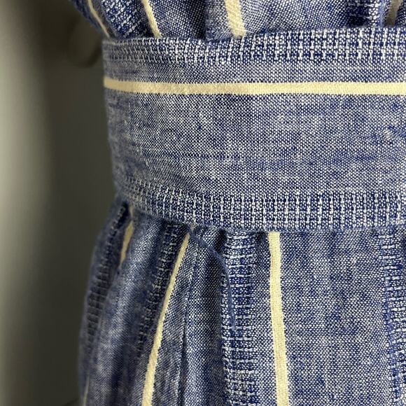 Alice + Olivia Lucie Striped Chambray Strapless Wide Leg Jumpsuit - Picture 13 of 13